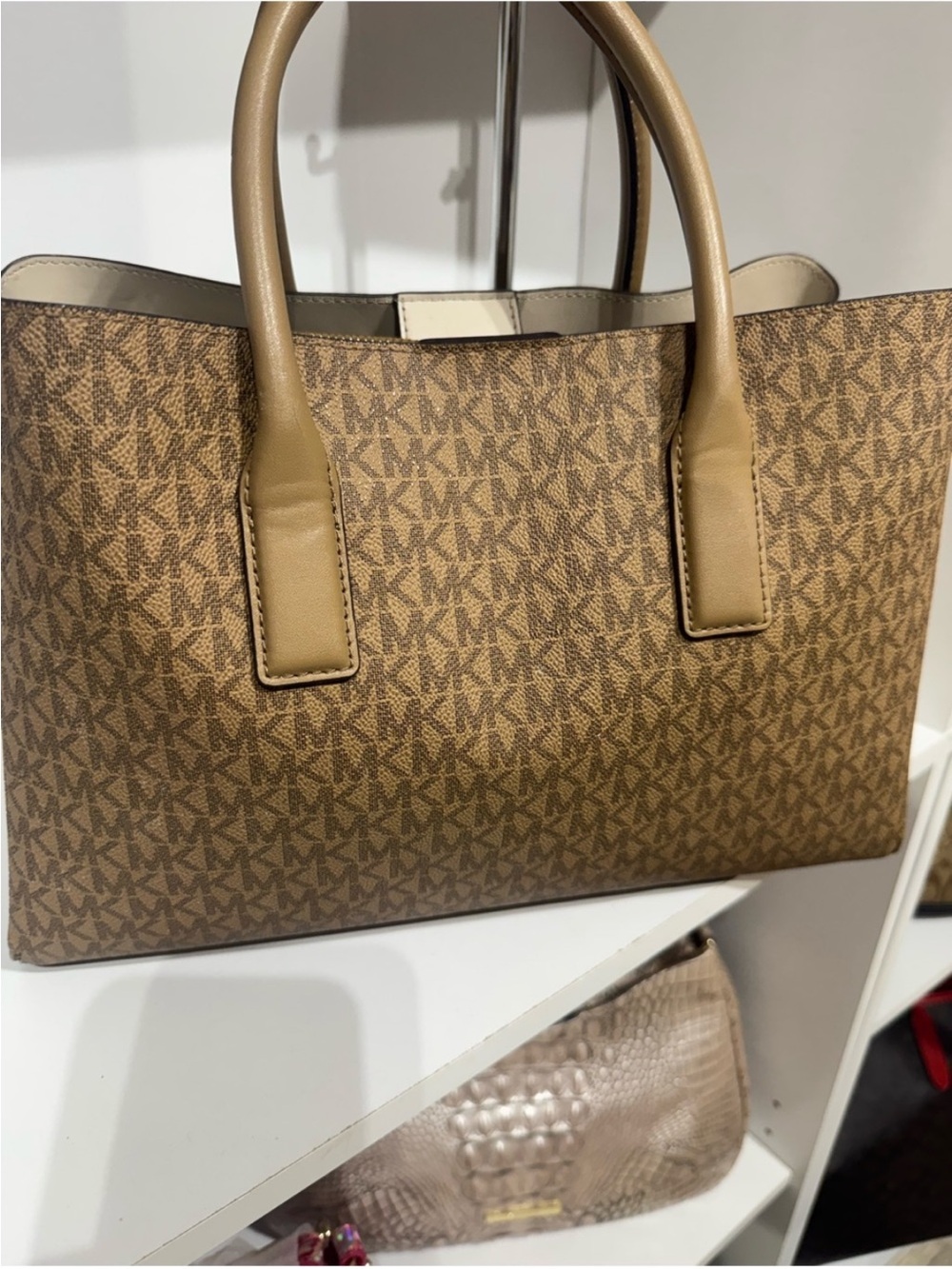 Michael Kors Tan Logo Tote Bag